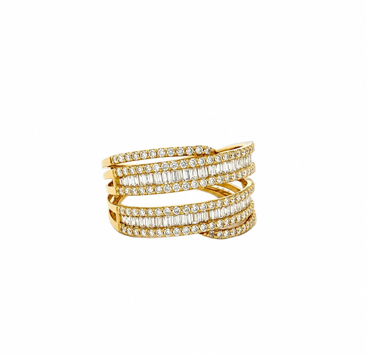 Anillo Doble baguette