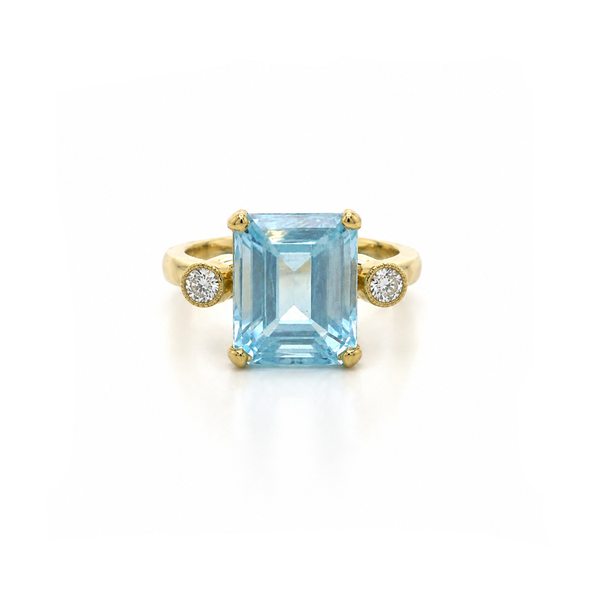 Anillo Topacio Oro 18 Kilates