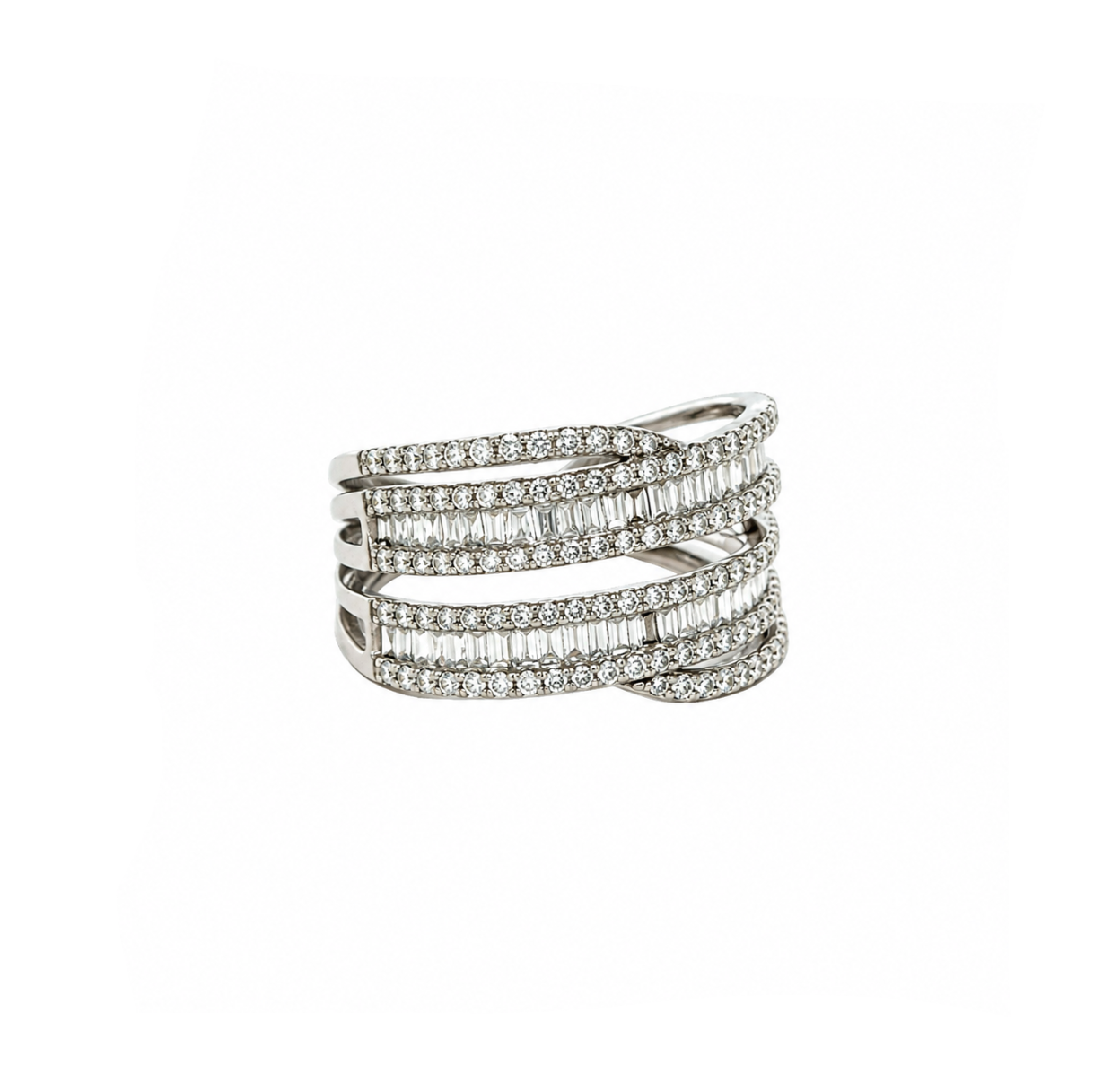 Anillo Doble baguette