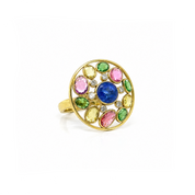 Anillo Tanza Diamantes Oro Amarillo 18 kt