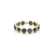 Anillo Cintillo Zafiro Azul
