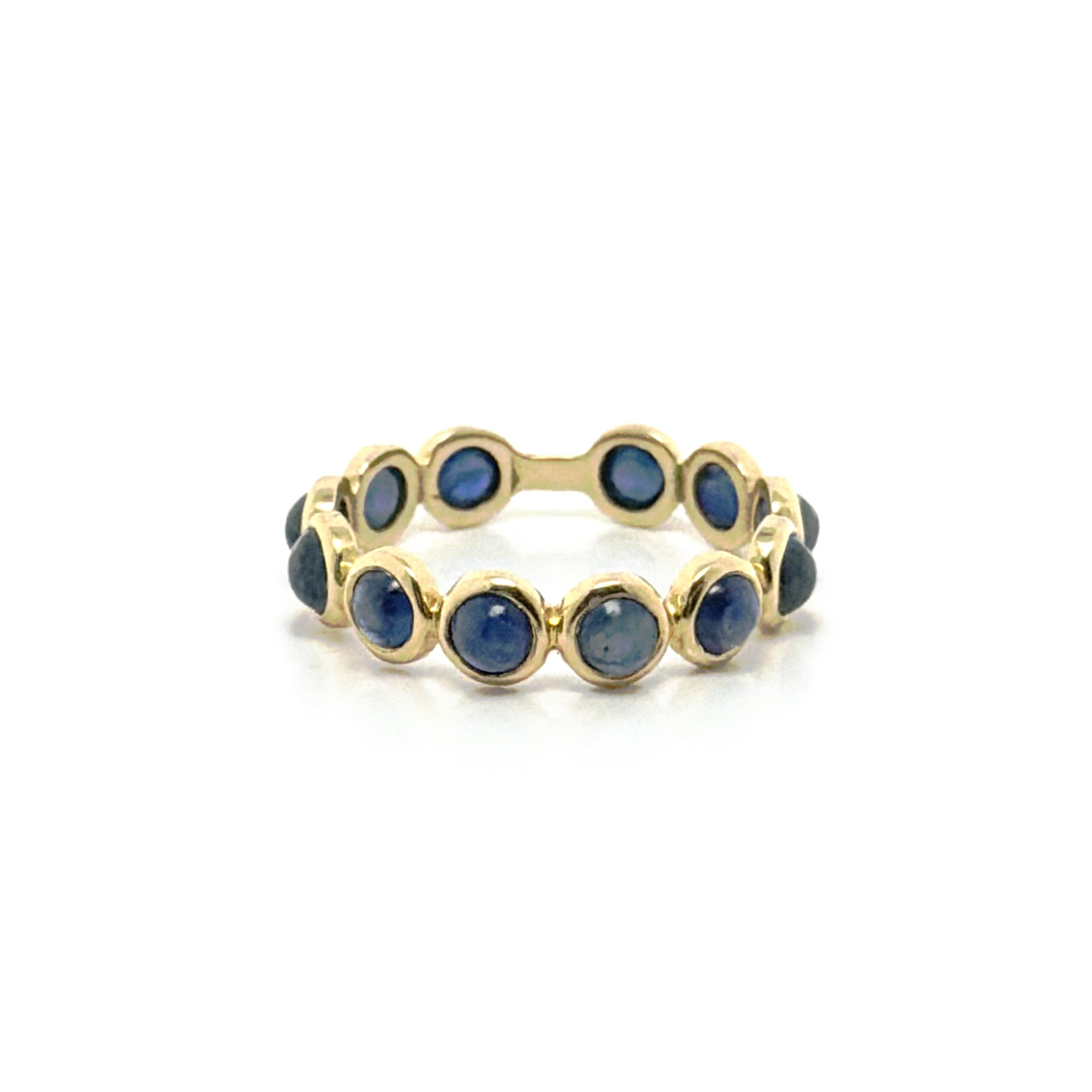Anillo Cintillo Zafiro Azul