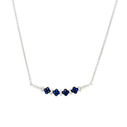 Collar barrita flores Zafiros azules