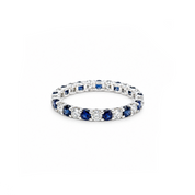 Anillo Sinfín Zafiro Azul