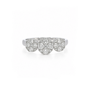 Anillo Tricillo Oro 18 Kt Diamantes