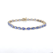 Pulsera Tennis Tanzanita y Diamantes