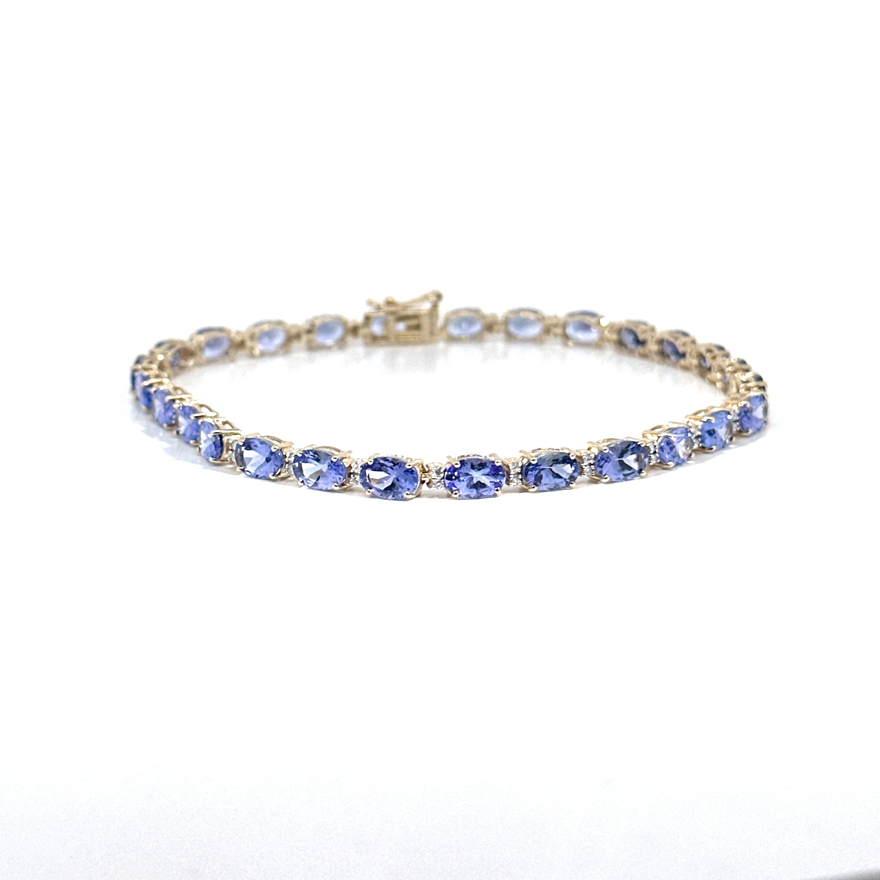 Pulsera Tennis Tanzanita y Diamantes