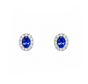 Aros Lux Oro Blanco 18 Kilates Diamantes