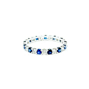Anillo Sinfín Zafiro Azul
