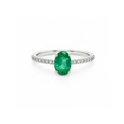 Anillo Esmeralda oval