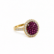 Anillo Oro Amarillo Rubí