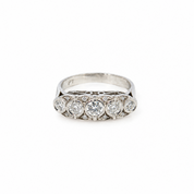Anillo Compromiso inglés Diamantes Platino