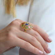 Anillo Tanza Diamantes Oro Amarillo 18 kt