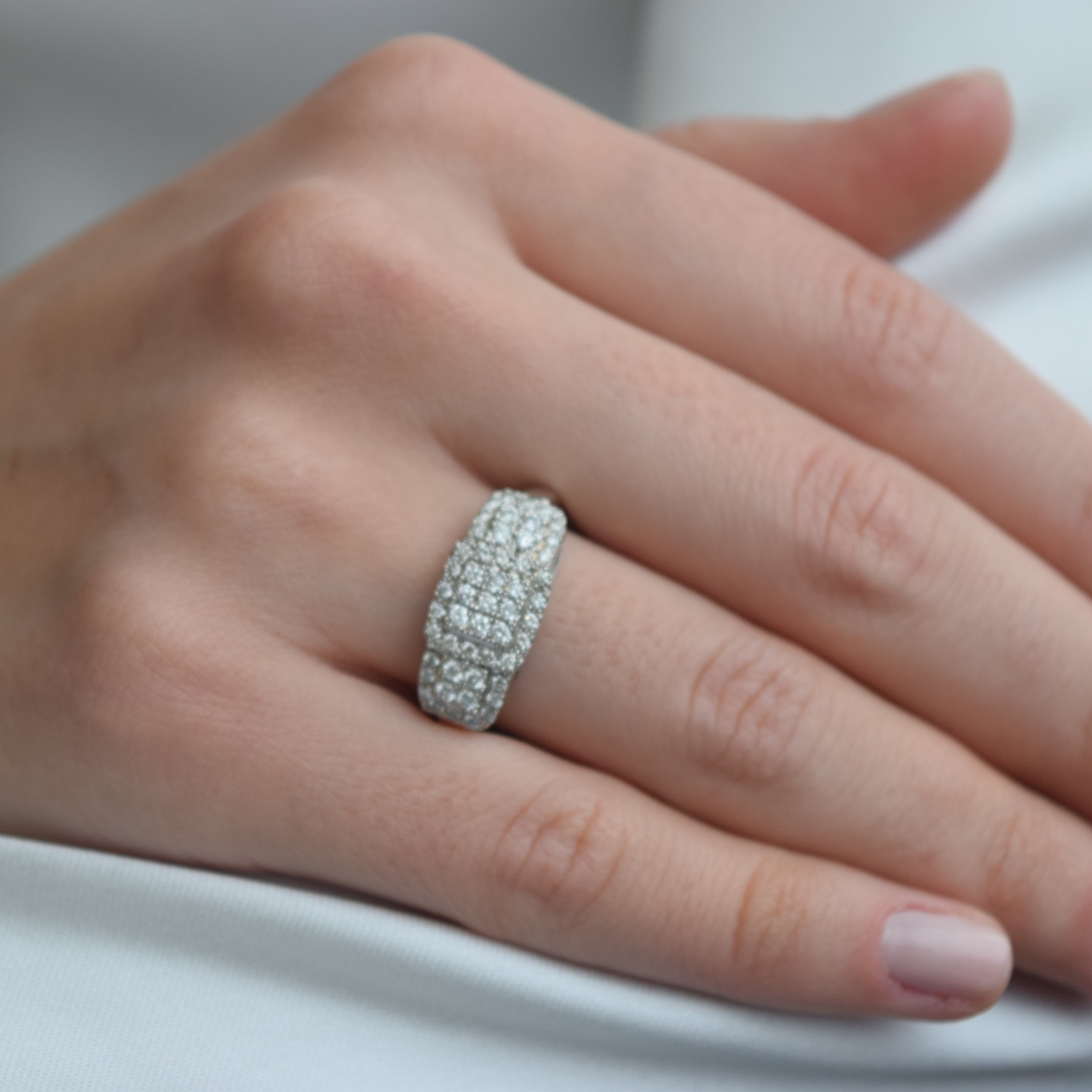 Anillo Diamantes Platino