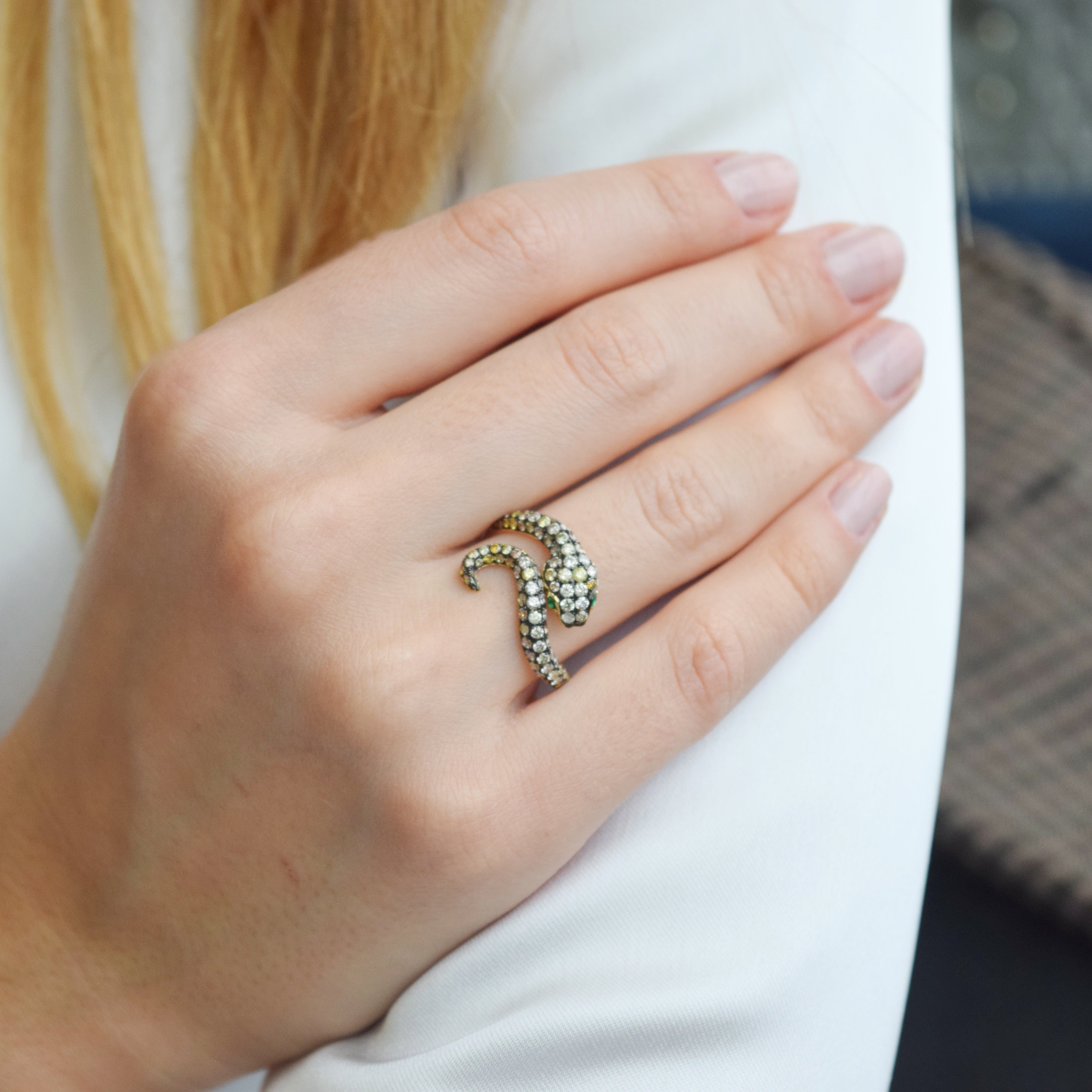 Anillo Serpiente Diamantes