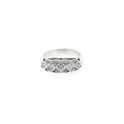 Anillo Compromiso inglés Diamantes Platino