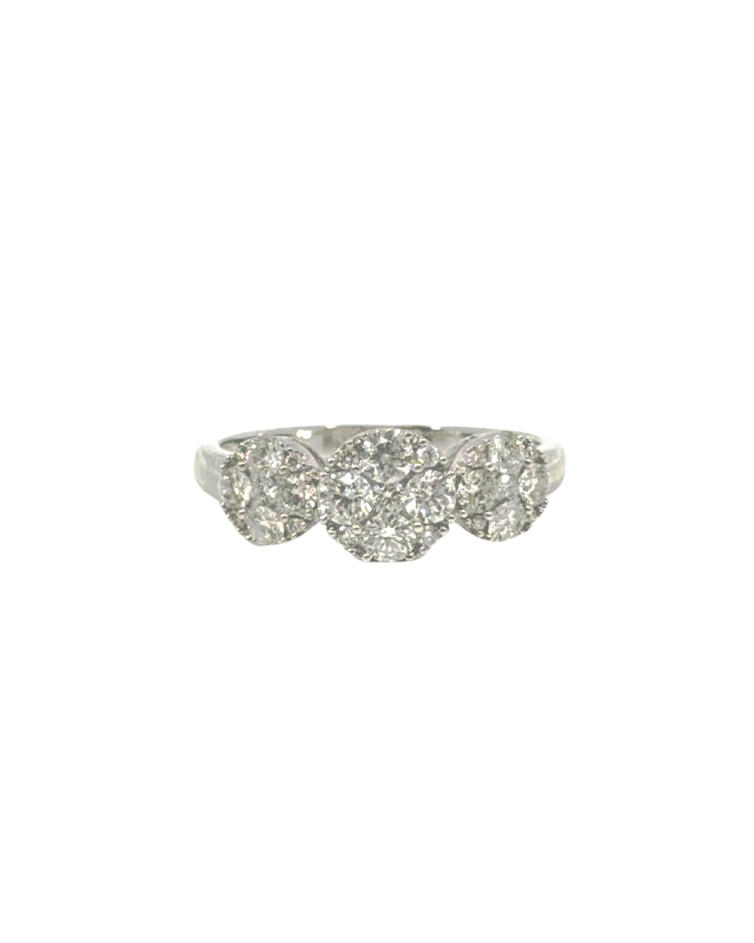 Anillo Tejido Oro 18 Kt Diamantes