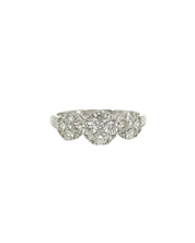 Anillo Tejido Oro 18 Kt Diamantes