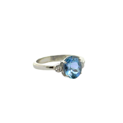 Anillo Aguamarina Platino