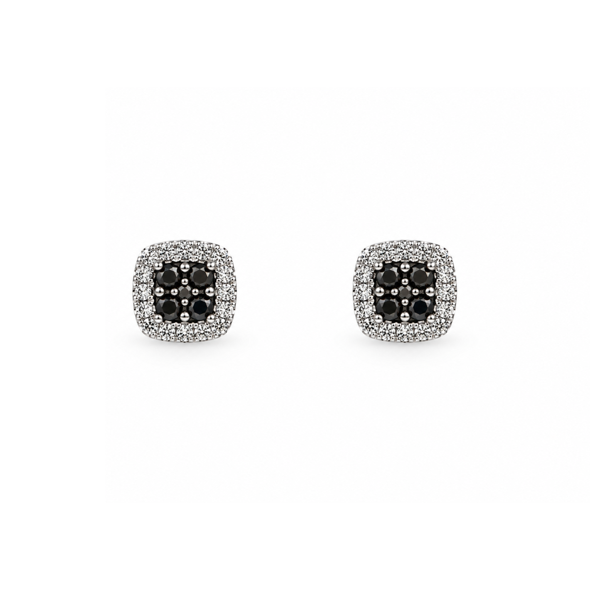 Aros Maura Oro Blanco 18 Kilates