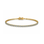 Pulsera Tennis Aguamarina