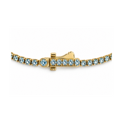 Pulsera Tennis Aguamarina