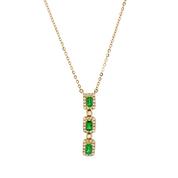 Collar trio esmeraldas