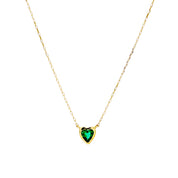 Collar corazón Esmeralda