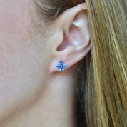 Aros Dominga Zafiro azul