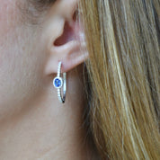 Argollas Laura Zafiro azul