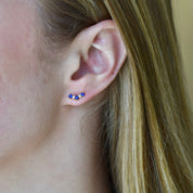 Aros trepadores mini Zafiro azul