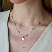 Collar Aguamarina cabuchón