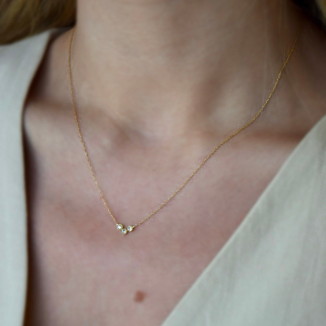 Collar trio diamantes