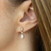 Aros gota y diamantes