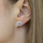 Aros Lux Oro Blanco 18 Kilates Diamantes