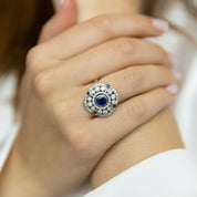 Anillo Vintage zafiros