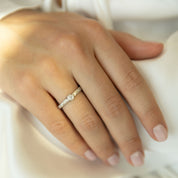 Anillo machacado diamantes