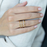 Anillo clavo tres argollas