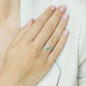 Anillo doble esmeraldas