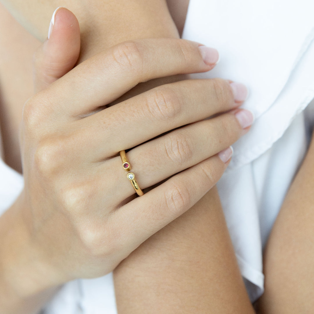Anillo esclava rubí