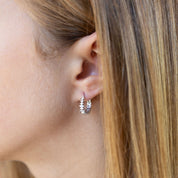 Argollas lorenza Oro Blanco 18 Kilates