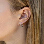 Argollas flo Oro Blanco 18 Kilates
