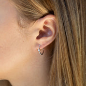 Argollas Mali Oro Blanco 14 Kilates