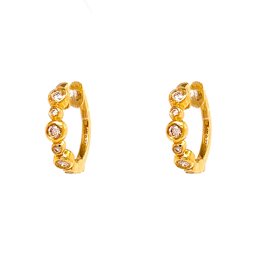 Argollas Lua Oro Amarillo 14 Kilates