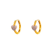 Argollas corazón diamantes