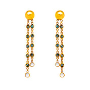 Aros Amalfi topacio azul - Aguamarina Joyas