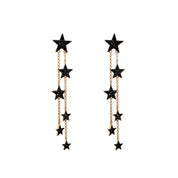 Aros black stars - Aguamarina Joyas