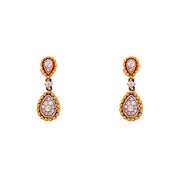 Aros gota y diamantes