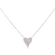 Collar Corazón diamantes - Aguamarina Joyas
