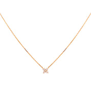 Collar flor diamante